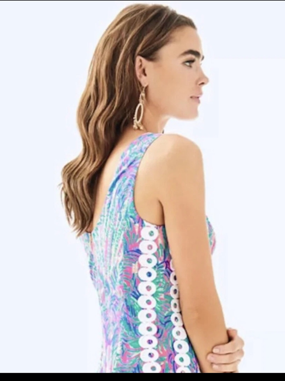 Lilly Pulitzer 30281 Mika Shift Dress Sunset Coco Breeze Sz 14 Mini Sleeveless